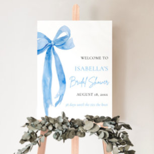 Affiche Blue Bow Elle noue la Fête des mariées de noeud