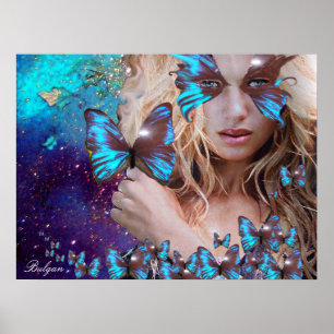 AFFICHE BLUE BUTTERFLY