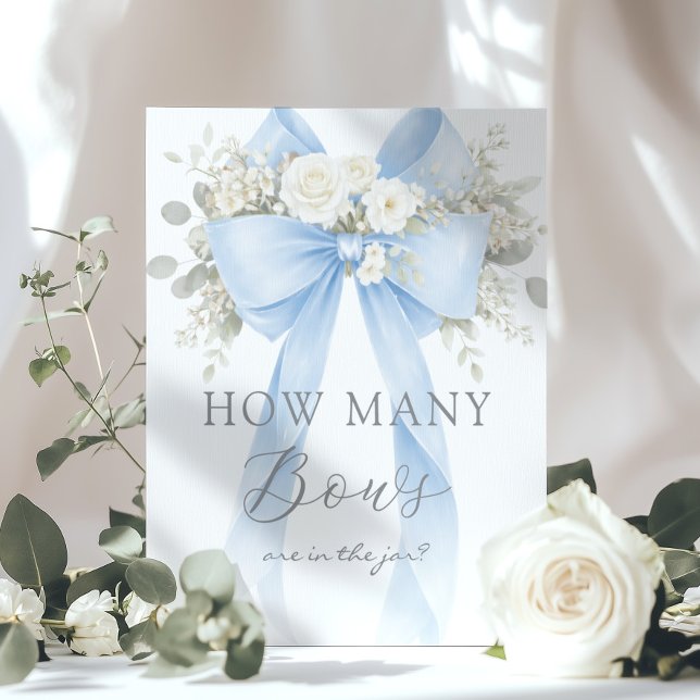 Affiche Blue Coquette Bow How many Bows Game (Créateur téléchargé)