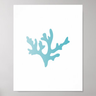 Affiche Blue Corail Reef Beach Art Imprimer