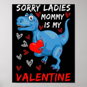 Affiche Blue Dinosaur Désolé Mesdames maman est ma Saint V