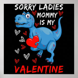 Affiche Blue Dinosaur Désolé Mesdames maman est ma Saint V