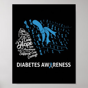 Affiche Blue Dragonfly Type 1 Diabète Awareness Day Warri
