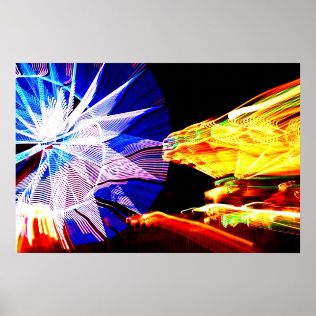 Affiche BLue et Yellow Zoomed Fair Rides (Devant)