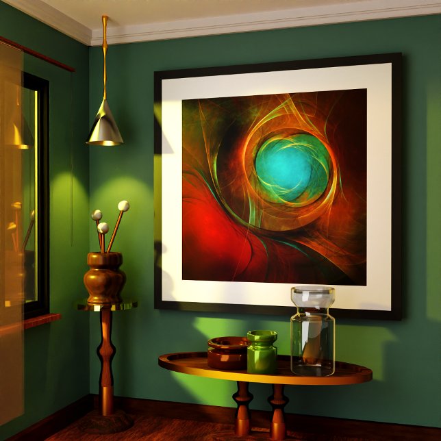 Affiche Blue Eye Moderne Abstrait Art Cool Motif #16 (Blue Eye Modern Abstract Fine Art Cool Pattern #16 Poster)