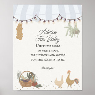 Affiche Blue Farmers Market Farm Conseil frais pour bébé
