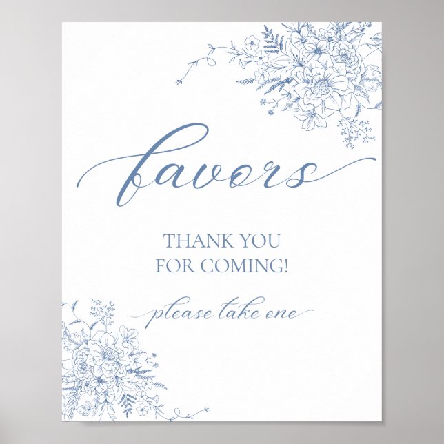 Affiche Blue Floral Favor (Devant)