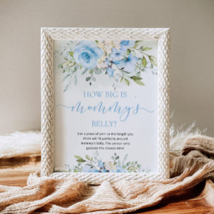 Affiche Blue floral quelle taille est le jeu du ventre de