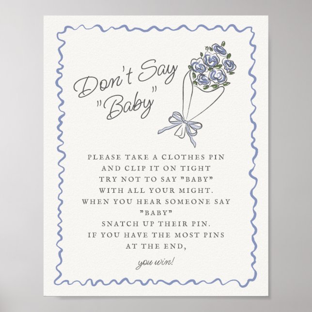 Affiche Blue Flower Market Fresal Floral Dont Dit Baby Gam (Devant)