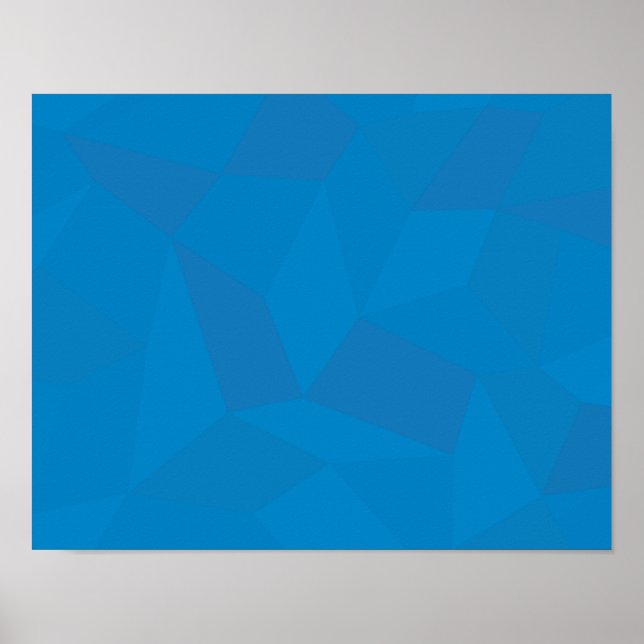 Affiche Blue, geometric, cool, unique, trendy illustration (Devant)