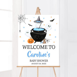 Affiche Blue Ghost Halloween Baby brasse Bienvenue