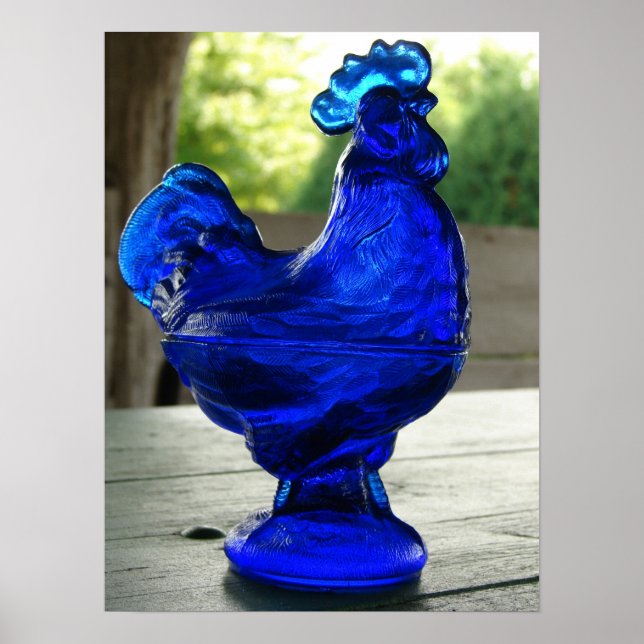 Affiche Blue Glass Rooster (Devant)