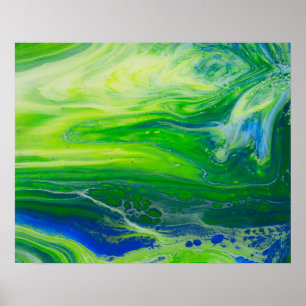 Affiche Blue Green Seascape Acrylique pour l'art