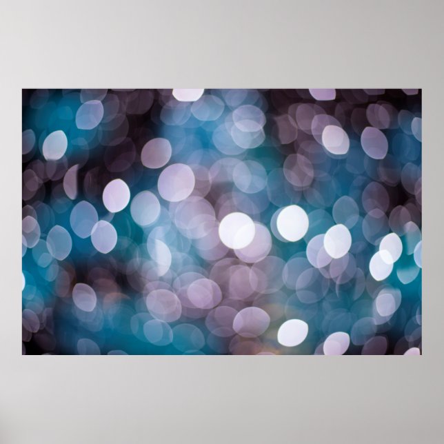 Affiche Blue Grey Backgorun Bokeh (Devant)