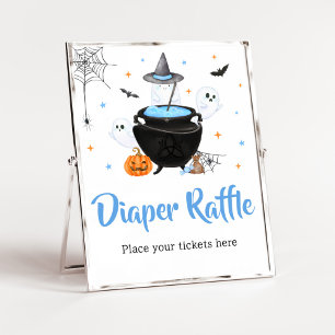 Affiche Blue Halloween Baby est brasser Déchets Raffle