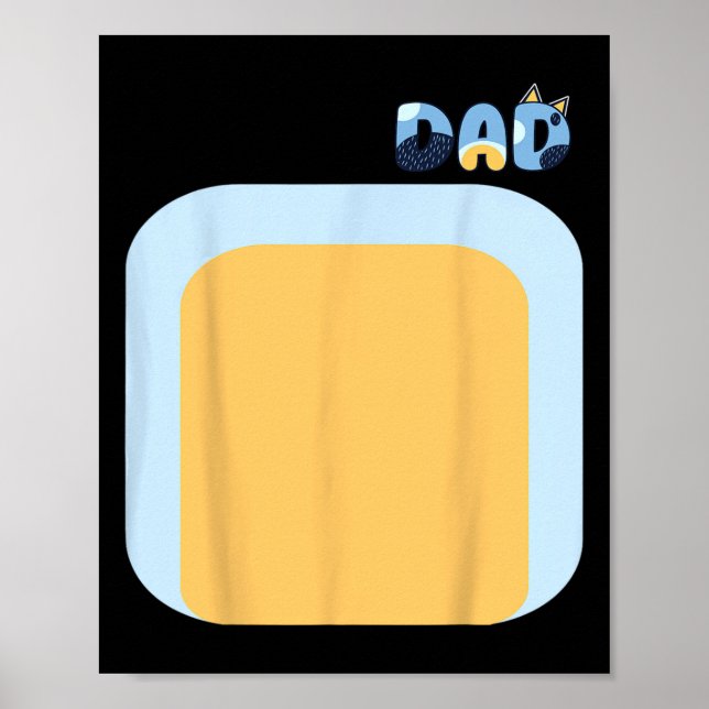 Affiche Blue Heeler Chien Papa Correspondant Costumes de f (Devant)