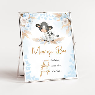 Affiche Blue Holy Cow Baby shower Maman Osa Bar