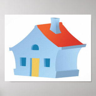 Affiche Blue house