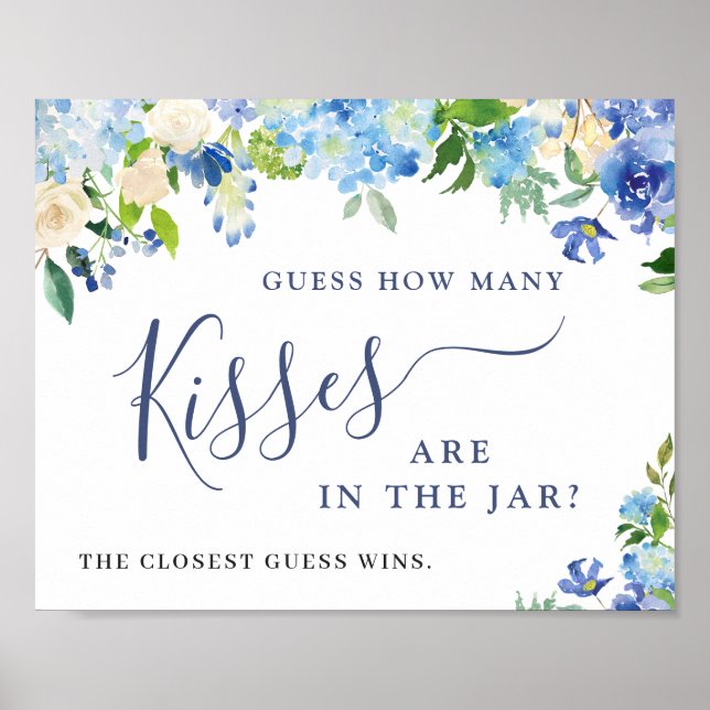 Affiche Blue Hydrangea Devine Combien de Fêtes des mariées (Devant)
