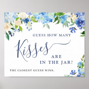 Affiche Blue Hydrangea Devine Combien de Fêtes des mariées