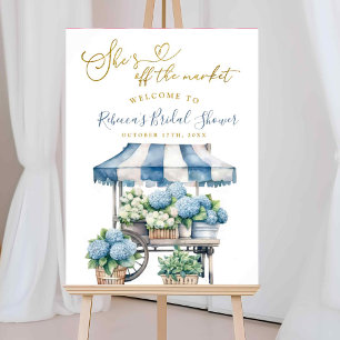 Affiche Blue Hydrangea Elle est hors de la douche nuptiale