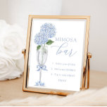 Affiche Blue Hydrangea, Silver Mimosa Bar Douche<br><div class="desc">Modifiez les directions et personnalisez à l'aide du formulaire modèle.</div>