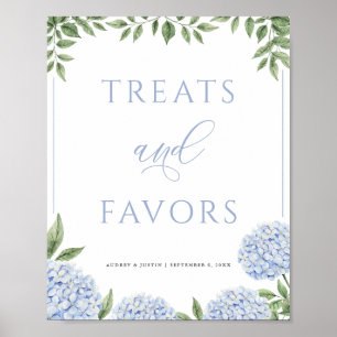 Affiche Blue Hydrangea Traitements et Favoris Mariage