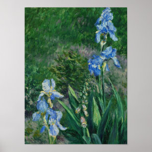 Affiche Blue Irises, Jardin du Petit Gennevilliers, 1892