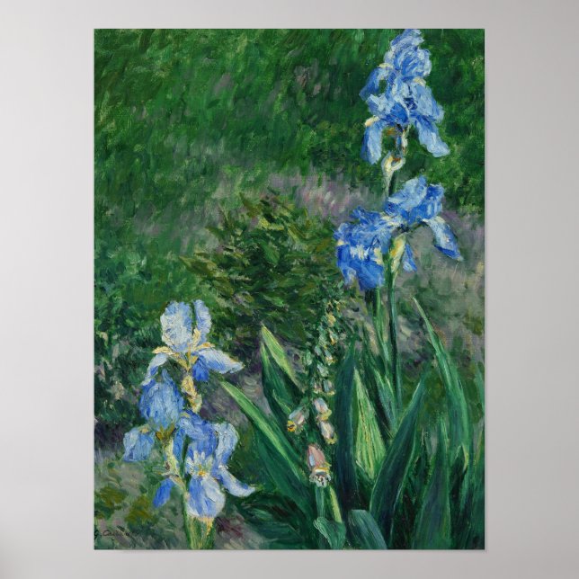 Affiche Blue Irises, Jardin du Petit Gennevilliers, 1892 (Devant)