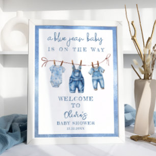 Affiche Blue Jean Baby Denim Baby Boy Shoy Bienvenue