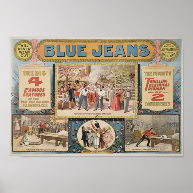 Affiche Blue Jeans, par Joseph Arthur (Devant)