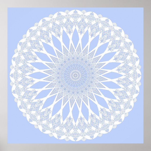 Affiche Blue Juniper Berry Tristy Mandala (Devant)
