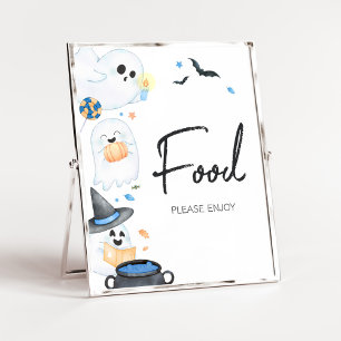 Affiche Blue Little Boo Halloween Baby shower