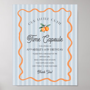 Affiche Blue Little Cutie Citrus Birthday Time Capsule
