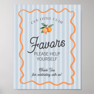 Affiche Blue Little Cutie Citrus Main Squeeze Faveurs