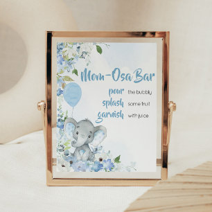 Affiche Blue Little Peanut Elephant Mom Osa Bar