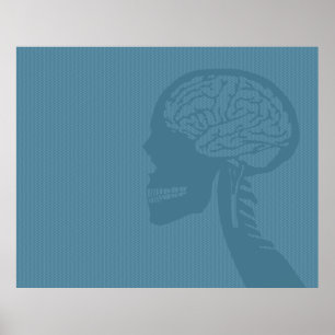 Affiche blue logicskull