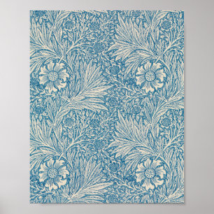 Affiche Blue Marigolds (par William Morris)