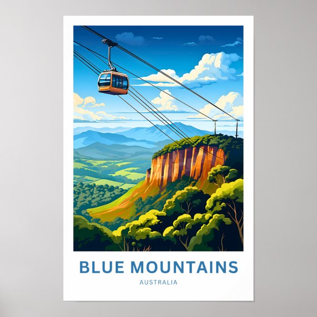 Affiche Blue Mountains Australie Travel Print (Devant)