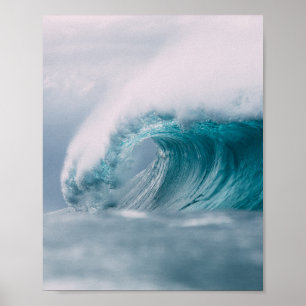 Affiche Blue Nature Waves esthétique