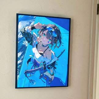 Affiche Blue Neon Prodigy - Japanese Cyberpunk AnimeImpact