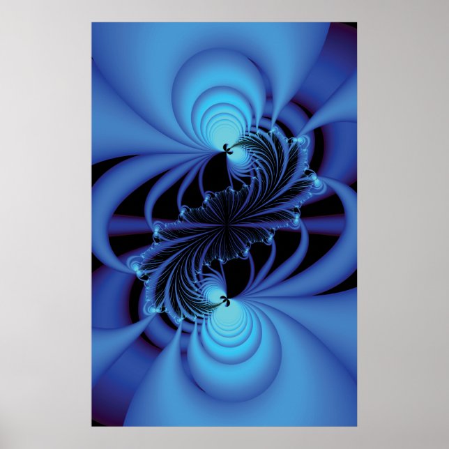 Affiche Blue Peace Fractal (Devant)