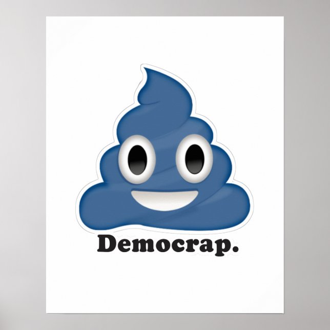 Affiche Blue Poo Démocrap - (Devant)