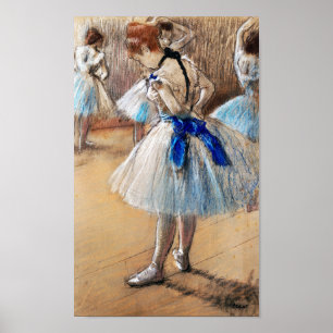 Affiche Blue Ribbon Dancer, Edgar Degas