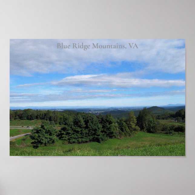 Affiche Blue Ridge Mountains en Virginie (Devant)