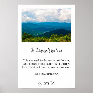 Affiche Blue Ridge Mountains et Hamlet Citation de l'affic