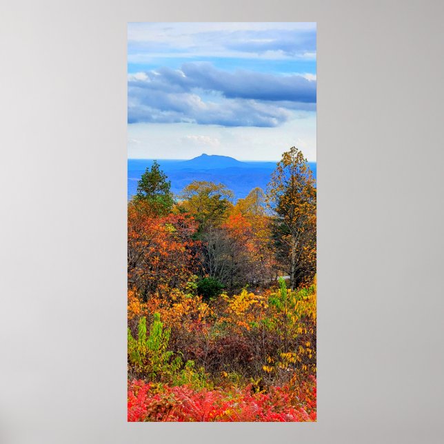 Affiche Blue Ridge Parkway Fall Vue sur Pilot Mountain (Devant)