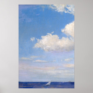 Affiche Blue Sailboat Peinture marine