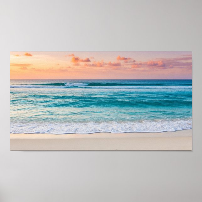 Affiche Blue Sea Beach Wall Art (Devant)