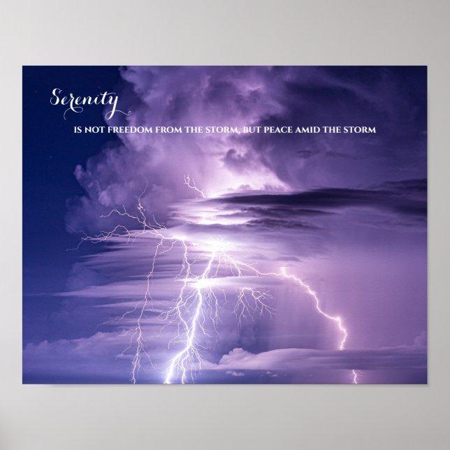 Affiche Blue Sky Lightning Inspiration Serenity Citation (Devant)